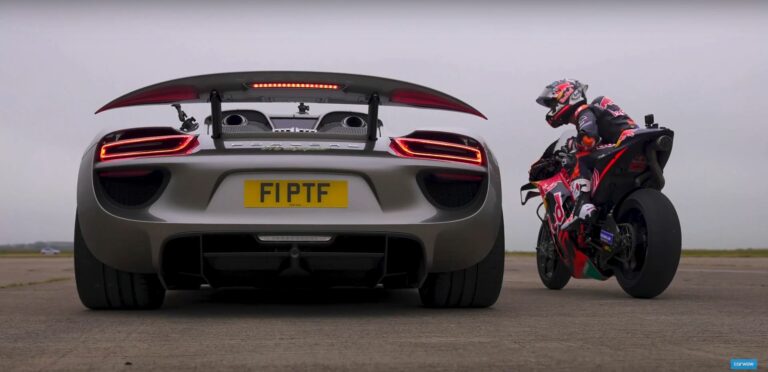 Gyorsulási verseny: MotoGP vs Porsche 918 Spyder