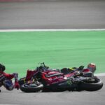MotoGP, Enea Bastianini, Ducati, baleset, Portugál Nagydíj 2023, szombat