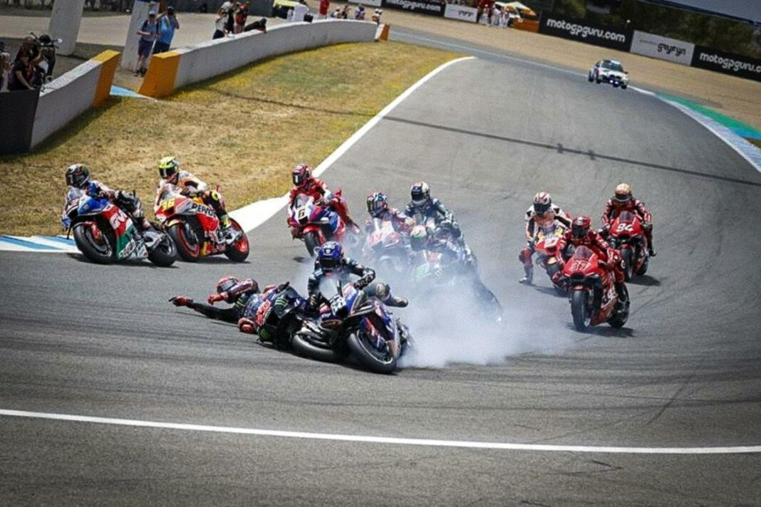 MotoGP, Miguel Oliveira, RNF, Fabio Quartararo, Yamaha, Spanyol Nagydíj 2023, futam, baleset