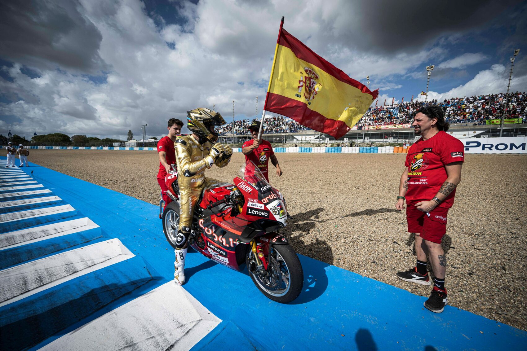 Superbike-vb, Álvaro Bautista, Ducati, ünneplés, Jerez 2023, szombat