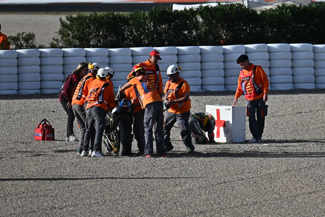 MotoGP, Marco Bezzecchi, VR46, baleset, Valenciai Nagydíj 2023, futam