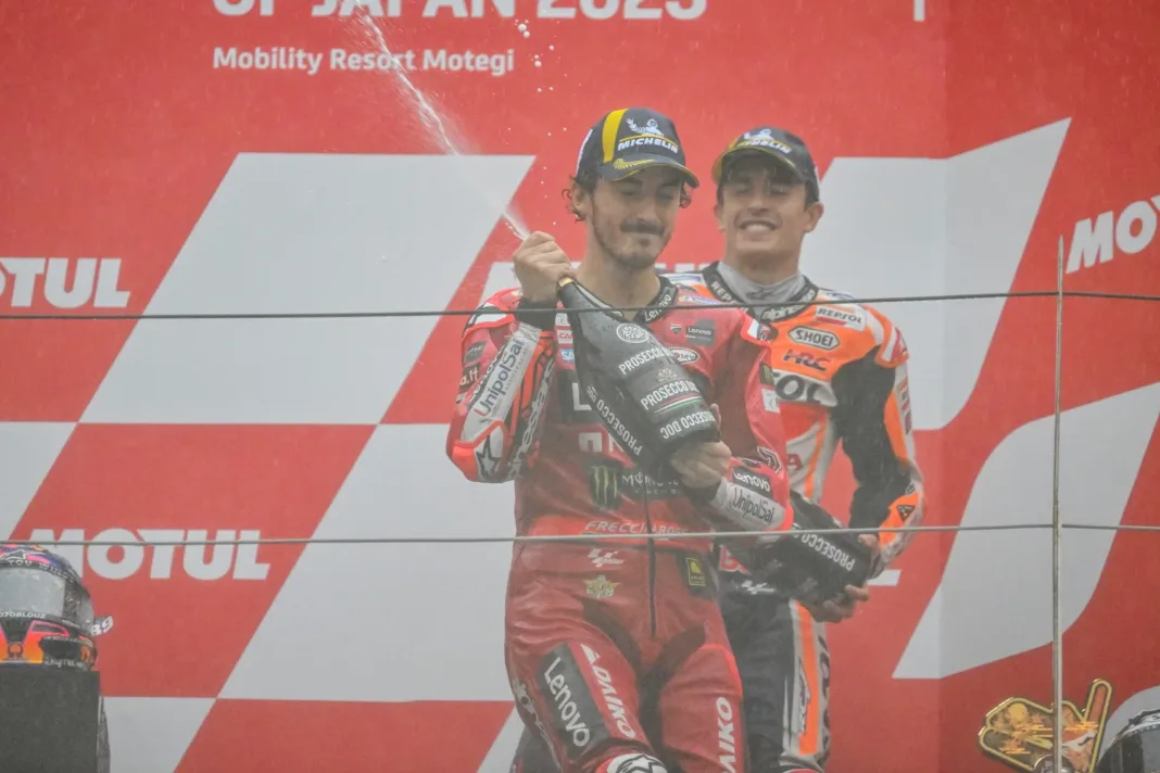 MotoGP, Francesco Bagnaia, Marc Márquez, Japán Nagydíj 2023, futam, dobogó