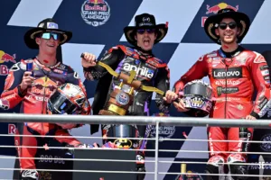 MotoGP, Pedro Acosta, Maverick Vinales, Enea Bastianini, Amerikai Nagydíj 2024, futam, dobogó