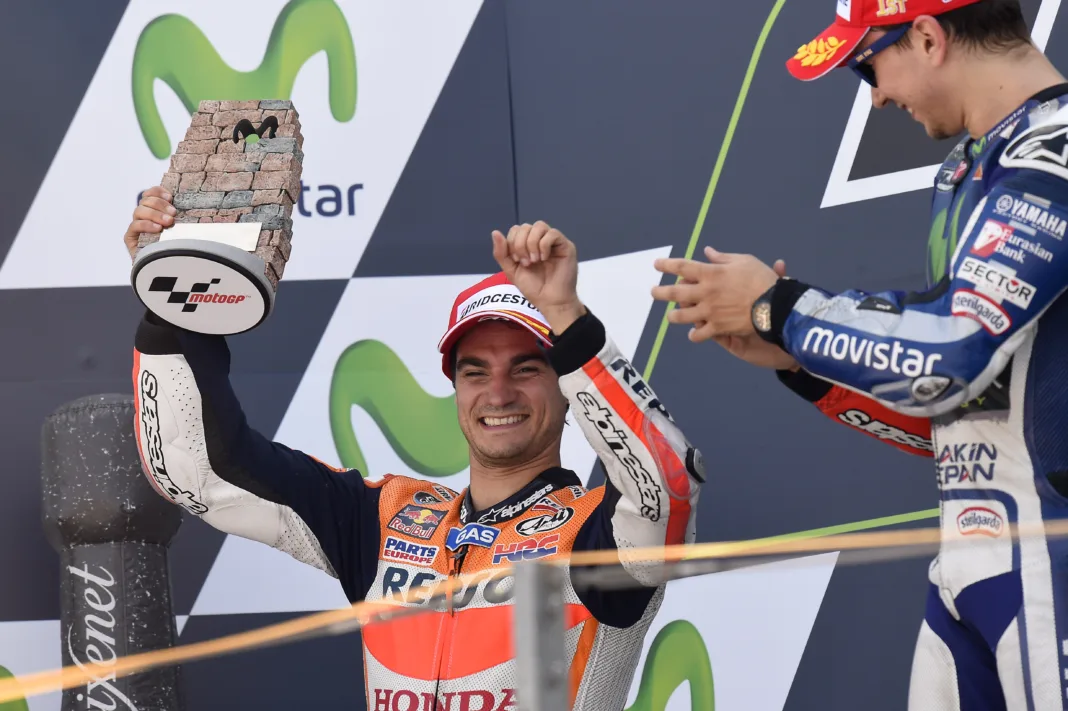 MotoGP, Dani Pedrosa, Jorge Lorenzo, Aragóniai Nagydíj 2015, futam, dobogó
