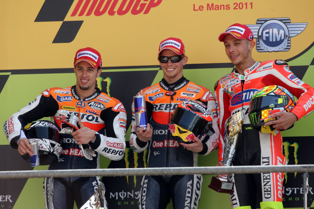 MotoGP, Andrea Dovizioso, Casey Stoner, Valentino Rossi, Francia Nagydíj 2011, dobogó