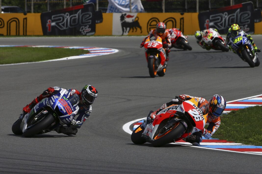 Dani Pedrosa, Jorge Lorenzo, Marc Márquez, Valentino Rossi, 2014, Brno