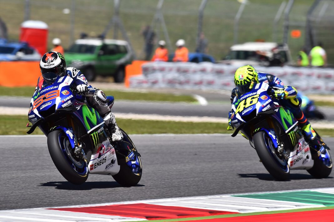 Jorge Lorenzo, Valentino Rossi. 2016, Mugello, Olasz Nagydíj