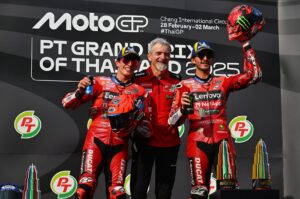 Gigi Dall'Igna. Marc Márquez, Francesco Bagnaia, Thai Nagydíj 2025, vasárnap