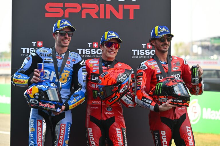 Bagnaia a vereség ellenére elégedett, Marc Márquez szerint vasárnap a dobogó lesz a minimum