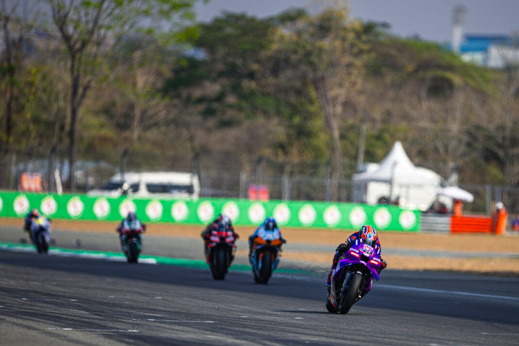 MotoGP, Jack Miller, Pramac, Raúl Fernández, Trackhouse, Marco Bezzecchi, Aprilia, Thai Nagydíj 2025, vasárnap