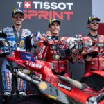 Marc Márquez, Álex Márquez, Francesco Bagnaia, Ducati, 2025, Amerikai Nagydíj, sprint, dobogó