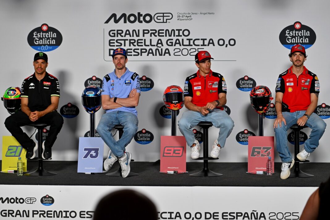 MotoGP, Franco Morbidelli, Álex Márquez, Marc Márquez, Francesco Bagnaia, Spanyol Nagydíj 2025, csütörtök