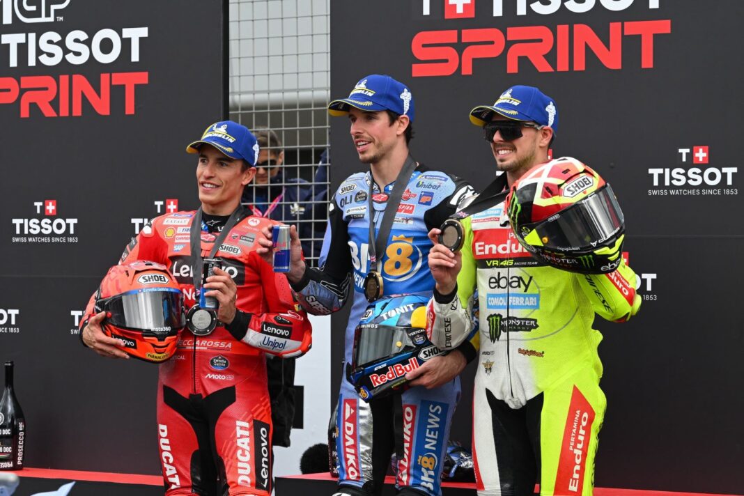 Álex Márquez, Marc Márquez, Fabio Di Giannantonio, Brit Nagydíj, 2025, szombat