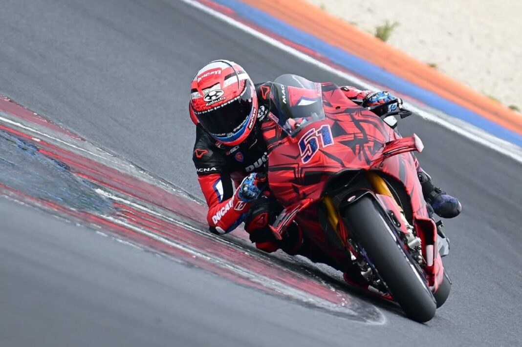 Michele Pirro, 2025, Ducati, új Panigale, teszt, Misano