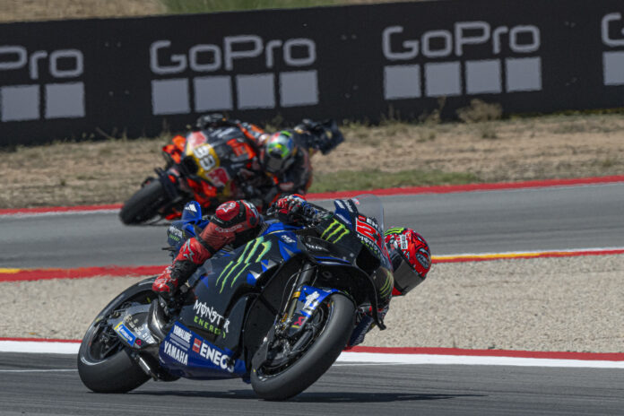 MotoGP, Fabio Quartararo, Yamaha, Brad Binder, KTM, Aragóniai Nagydíj 2025, szombat