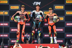 Toprak Razgatlioglu, Nicolo Bulega, Álvaro Bautista, Misano, 2025, vasárnap