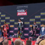 Superbike-vbm Nicolò Bulega, Toprak Razgatlıoğlu, Sam Lowes, dobogó, Balaton Park Circuit 2025, vasárnap
