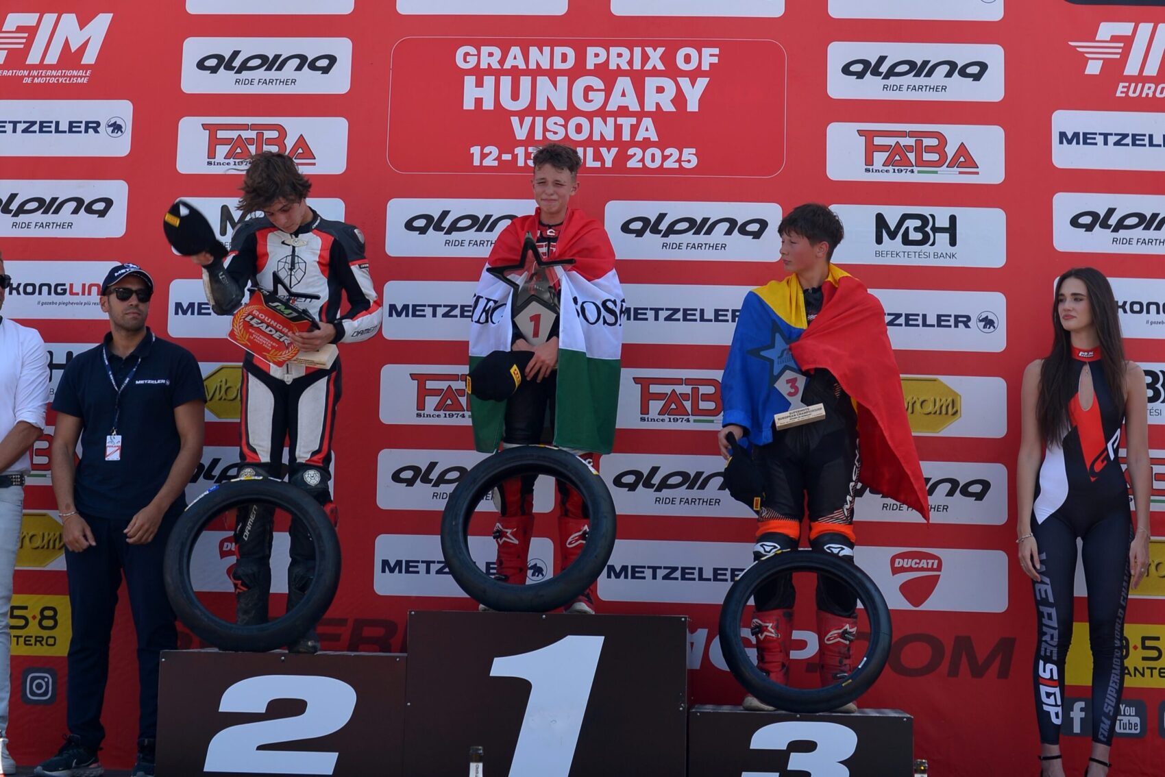 Supermoto-vb, SM Junior, Yevsevil Kovalov, Bereczki Dávid, Mark Iovita, dobogó, Visonta 2025