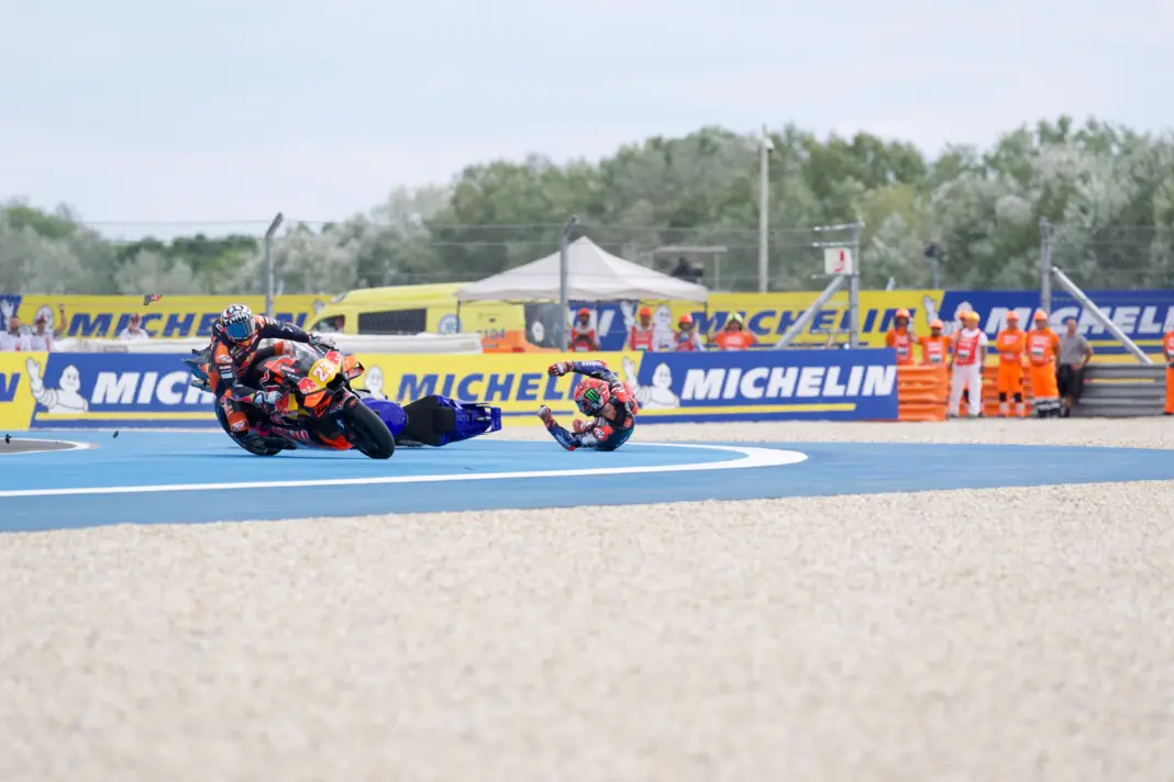 MotoGP, Fabio Quartararo, Yamaha, baleset, Magyar Nagydíj 2025, szombat
