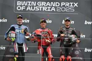 Fermín Aldeguer, Marc Márquez, Marco Bezzecchi, Osztrák Nagydíj, 2025, vasárnap
