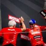 MotoGP, Marc Márquez, Gigi Dall'Igna, dobogó, Japán Nagydíj 2025, vasárnap