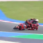 Marc Márquez, bukás, Misano, sprint, 2025
