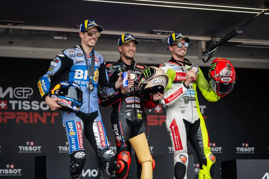 Sprint, Misano, dobogó, 2025, Álex MÁrquez, Marco Bezzecchi, Fabio Di Giannantonio