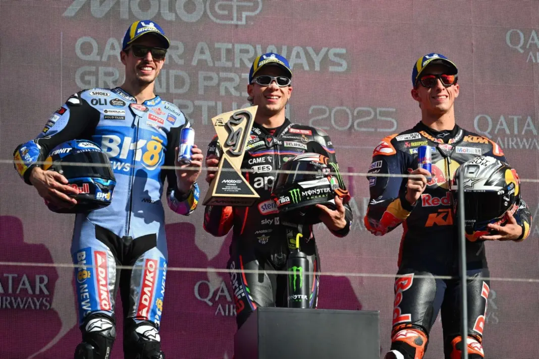 Álex Márquez, Ducati, Marco Bezzecchi, Aprilia, Pedro Acosta, KTM, Portugál Nagydíj, 2025, vasárnap