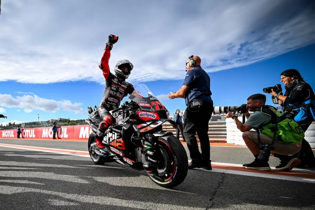 Marco Bezzecchi, Aprilia, Valenciai Nagydíj, 2025, vasárnap
