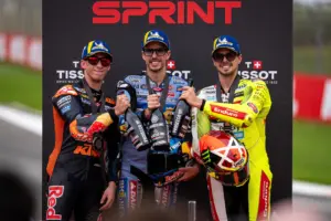 Álex Márquez, Valenciai Nagydíj, Pedro ACosta, Fabio Di Giannantonio, 2025, sprint, dobogó