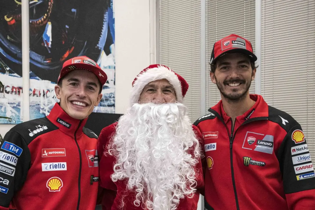 Marc Márquez, Francesco Bagnaia, Davide Tardozzi, 2025, karácsony