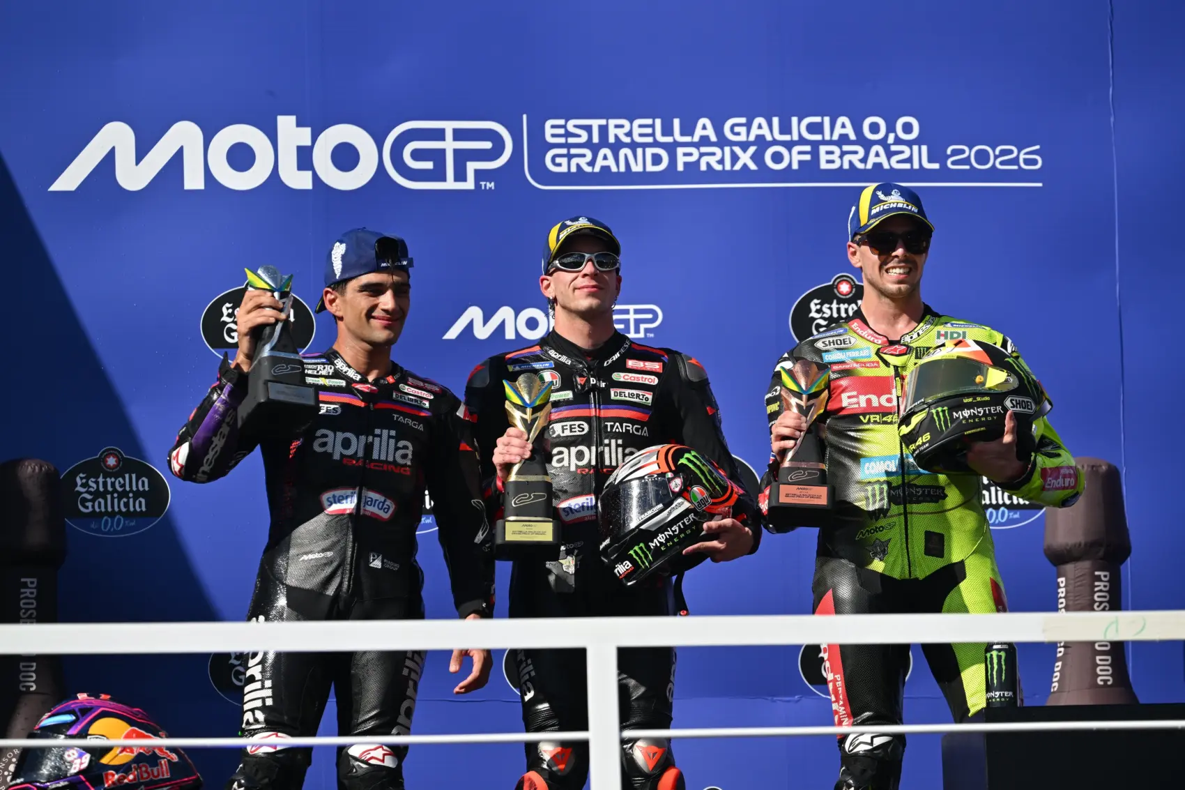 MotoGP, Jorge Martín, Marco Bezzecchi, Fabio Di Giannantonio, Brazil Nagydíj 2026, vasárnap